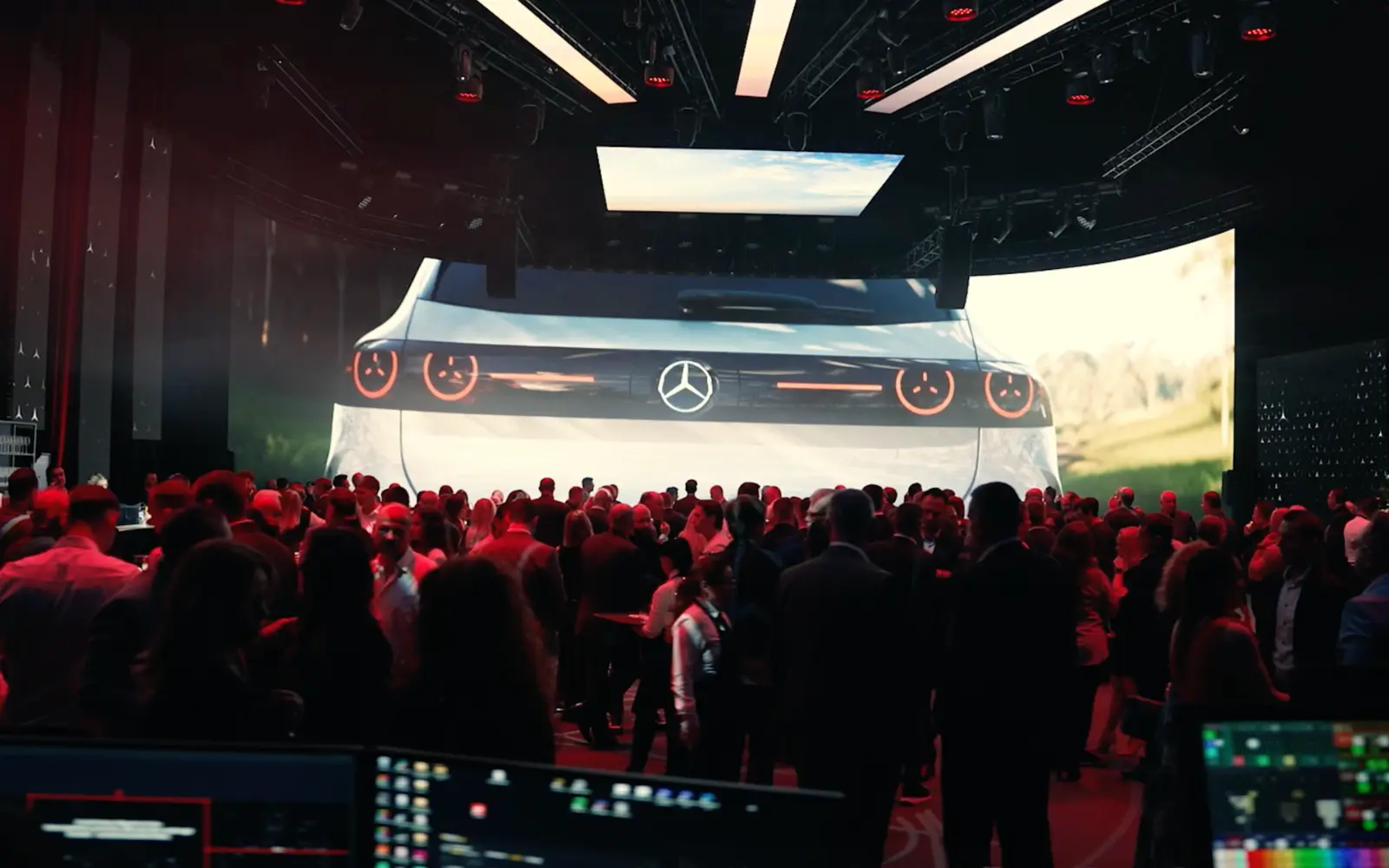 Event venue with an LED wall